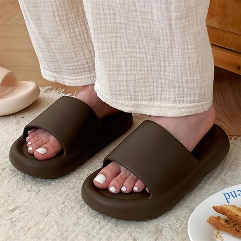 New Cloud Slides for Women and Men - Non-Slip Thick Sole Pillow Slippers, Soft, Comfy, Relax Shower Sandals, Easy to Clean, Indoor and Outdoor Shoes in Saudi Arabia