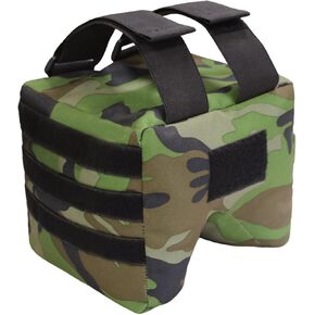 Practice Range Sand Bag | Front/Rear Squeeze Design for Stability | Tear - Sturdy Oxford Fabric Bench Bag with Strap | Outdoor/Range Training Accessory