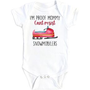 Snowmobile - Baby Boy Girl Clothes Infant Bodysuit Funny Cute Newborn 1E