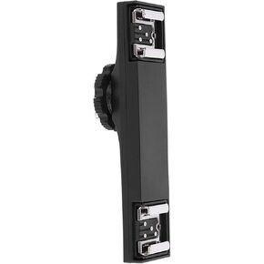 Dual Hot Shoe Splitter, Support for and I TTL, Camera Flash Shoe Mount Plate Adapter Fits, Quality Ultralight Splitter with Load Bear for SLR Camera Camcorder, Also (#1)