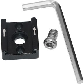 Cold Shoe Interface Adapter Mount for 2 Cameras Quick Release Hot Shoe Base Aluminum Alloy Construction