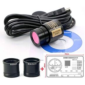 Microscope Arrival 5MP USB Video CCD Camera Biological Stereo Microscope Image Capture Industrial Electronic Eyepiece with 2 Adapter (Color : 5MP)