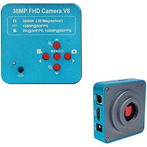 Electronic Microscope Camera USB Digital Laboratory Industrial 38MP HD Biological Stereo Camera Compatible with Phone CPU Repair HDMI VGA (Color : VGA230T Light 1P) (Hdmi3860 38mp)