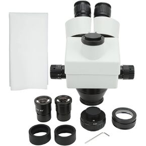 90x Zoom Trinocular Microscope Head مع مسافة عرض واسعة ، دقة عالية لمحاذاة دقيقة ، مسافة Interpupillary القابلة للتعديل