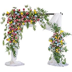8'x10 'Wedding Arch Backdrop Stand مع ارتفاع قابل للتعديل وعرض خلفية الحفل لحفل الزفاف (8'x10')