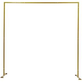 BalsaCircle 8 feet Gold Metal Square Backdrop Stand Arch - Wedding Ceremony Reception Events Party Photo Booth Decorations Supplies
