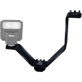 Angoily Mount Bracket for Video Accessories Versatile Hot Shoe Triple Mount for Lights Microphones Monitors Threads for Standard Stands Black