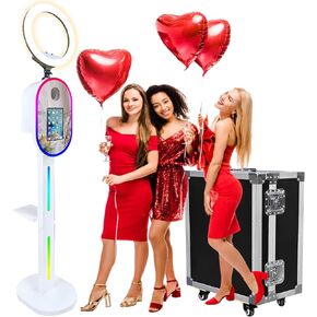 Photo Booth for Any iPad and for Camera Selfie Station Shell Stand APP Control RGB Ring Light Light Box Photobooth Machine