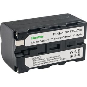 Kastar Battery 1-Pack for Sony NP-F770 NP-F750 and CCD-RV100 CCD-RV200 CCD-SC9 CCD-TR1 CCD-TR940 CCD-TR917 FDR-AX1 Camera CN-126 CN-160 CN-216 CN-304 YN 300 VL600 LED Video Light