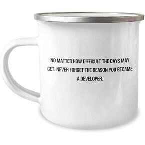 Developer's Inspirational Motivation Gift: No Matter How Difficult The Days May Get, Never Forget Why You Became A Developer - Funny Developer Gifts from Friends to Celebrate Valentine's