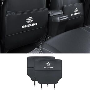مخصص 2PCS حصيرة الركلة الحصير الخلفي لمقعد السوزوكي Swace 2020-2024 ، واقي مقعد خلفي للسيارات مع حقيبة تخزين ، وملحقات للسيارات الداخلية ، C-Brown