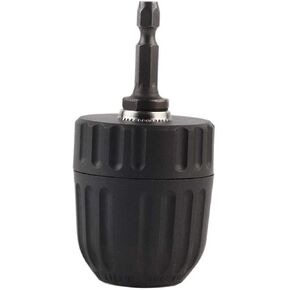 0.8-10mm Keyless Drill Chuck Conversion Tool 3/8"-24UNF Adapter with Hex Shank 1/4 Inch Hex Shank Quick Chuck