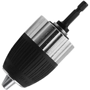 1.5-13mm Clamping Range 3/8-24UNF Self-Locking Keyless Electric Drill Chuck Driver Tool Keyless Adapter Impact Hex Shank Chuck