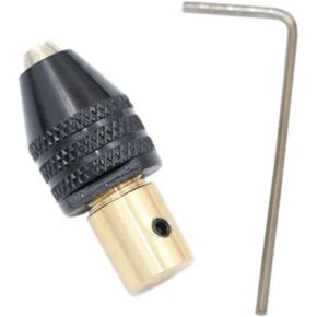 2pcs 0.3-3.5mm Mini Drill Chuck Electric Drill Bits Chuck Adapter with Key Hex Quick Change Adapter Converter Chuck