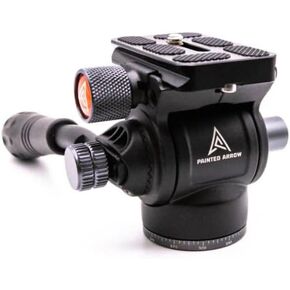 Ultralight Micro Fluid Head - Arca-Swiss Compatible, Adjustable Panning Handle, 6.6 lb (Load Capacity), Black