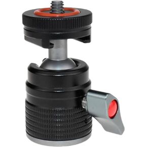 Aluminum Tripod BallHead with 360 Degree Panoramic Rotation and 90° Tilt for DSLR Cameras