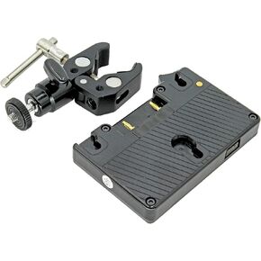 Gold Mount Carbon Fiber 1/4"-20 Mounting plate with Ball Mount and Adjustable Clamps