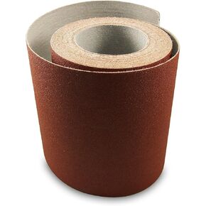 Red Label Abrasives 6 Inch X 75 Foot 120 Grit Premium Loop (Felt) Backed Ready-to-Cut Cloth Sanding Roll for Hook and Loop Drum Sanders