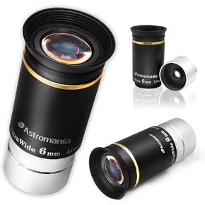 Astromania 1.25" 9mm 66-Degree Ultra Wide Angle Eyepiece - Bundle with - 66° Ultra 6mm Wide Angle Eyepiece