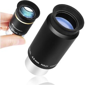 Astromania 1.25" 20mm 66-Degree Ultra Wide Angle Eyepiece - Bundle with - 40mm 1.25 Inch Plossl