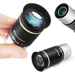 Astromania 1.25 "9mm 66 درجة عريضة الزاوية العريضة - حزمة مع - 66 ° Ultra 20mm الزاوية العريضة