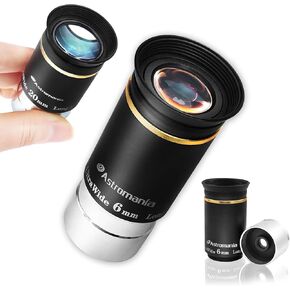 Astromania 1.25" 20mm 66-Degree Ultra Wide Angle Eyepiece - Bundle with - 66 Degree Ultra 6mm Eyepiece