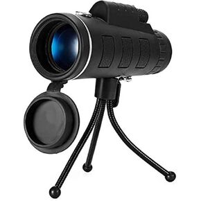 Monocular 40X60 HD Monocular Telescope with Phone Clip and Tripod Waterproof Phone Telescope Bird Watching Wildlifeing Concert Sports