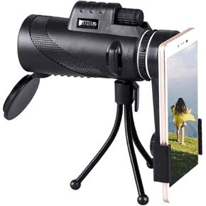 Monoculars Telescope High Power Telescope,40x60 Monocular Telescope with Phone Adaptor and Tripod, Low Light Binoculars Or Adults Kids Bird Watching Traveling, Binoculars
