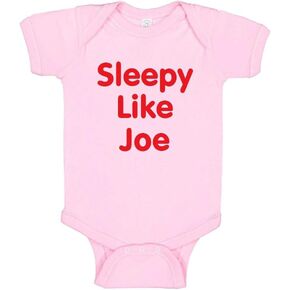 TATY Kids Sleepy Like Joe Funny Trump 2024 Election Baby Infant Bodysuit