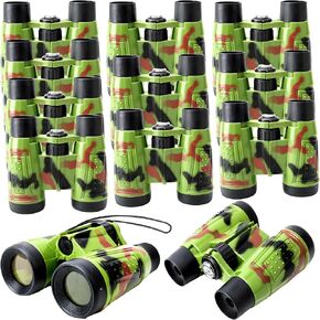 12 Pack Kids Binoculars Bulk Camouflage Compact Binocular Jungle Safari Binoculars Outdoor for Boys Girls Explorers Hunting Party Favors