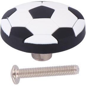 CANIGHT 4pcs Football Shaped Drawer Pull Handles Simple Furniture Knobs for Boy Girl Room Scratch Cabinet Door Grips Multi-Purpose Wardrobe Hardware with Nails Adorable Design for Home