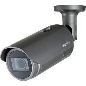 HANWHA | QNO-8080R | 5 MP Network IR Bullet Camera with Motorized Varifocal Lens, 3.2~10mm (3.1x) Motorized varifocal Lens, IP66 Weatherproof, RJ45 Connection
