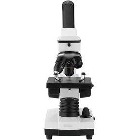 8KLANMMQ 64X-640X Professional Biological Microscope Up/Down LED Monocular Microscope for Students Kids Education with Slides