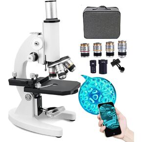 12000X/18000X/30000X Professional Biological Microscope, Monocular Optical Microscope Set for Students Adults, WF50X Eyepiece, 6X Extender, for Teaching Lab Hobbyist Applications,30000X (18000X )