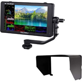 FEELWORLD LUT6S Camera Field DSLR Monitor and Sunshade