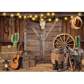 7x5ft Western Cowboy Backdrop Western Cowboy Party Backdrops Wild West Photography Background Cowboy Theme Banner for Birthday Party cp-593