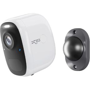 كاميرا Dzees خارجية 4 ميجابكسل لاسلكية مع كاميرا أمان تعمل بالبطارية المغناطيسية في الهواء الطلق لأمن المنزل، 2.4 جيجا هرتز واي فاي/كشف حركة الذكاء الاصطناعي/رؤية ليلية ملونة 4 ميجابكسل/IP66/سحابة/بطاقة تخزين in Kuwait