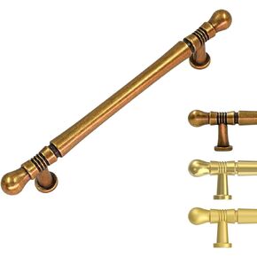 10 Pack Antique Brass Cabinets Pulls 5 Inch Kitchen Cabinet Handles Vintage Drawer Pulls Kitchen Handles for Retro Dresser Drawer9B0076