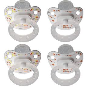 Nuk Puller Pacifier 18-36 شهر ، 4 حزمة ، خط اتجاه محايد