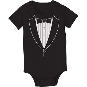 Instant Message - Basic Tuxedo - Infant Baby One Piece