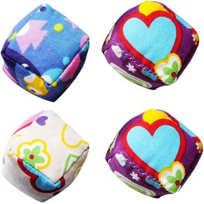 Kisangel Sandbag Toss Toys 4pcs Kids Throwing Bag Playthings Balls Random Color