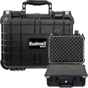 Bushnell 13.37 Inch Compact Waterproof Hard Camera Case For Binoculars, Optics, Equipment, Shock Proof, and TSA Ready (Black)