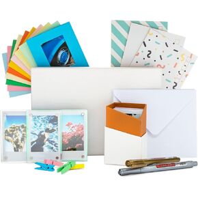 فاز على instax حزمة مع صندوق التخزين ، والأطر المغناطيسية 3x وإطارات معلقة لكاميرات Fuji Mini 11،9 ، 40،70 ، Liplay ، مشاركة الطابعة ، Lomo'instant وغيرها من كاميرات Instax Mini