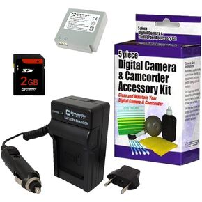 Synergy Digital Camcorder Accessory Kit, Compatible with Samsung SMX-F34 Camcorder Includes: SDIABP85ST Battery, SDM-1527 Charger, KSD2GB Memory Card, ZELCKSG Care & Cleaning