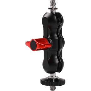 Aluminum Alloy Ballhead Arm with 1/4 3/8 Threaded Mount Hole for Photography Equipment and Accessories Widely