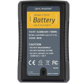 ProMaster V-Mount Battery/Charger Kit 95Wh with D-Tap & USB-A, (Model 8046)