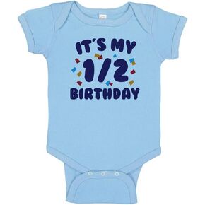 TATY Kids It's My Half Birthday Baby Infant Bodysuit