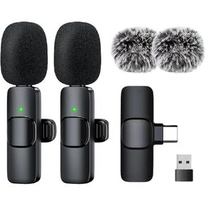 Tiny Microphone | Clear Sound Lapel Microphone | Noise-Cancelling Portable Sound Recorder for Podcasting Interviews Vlogging Studio Content Creation Video Recording Streaming