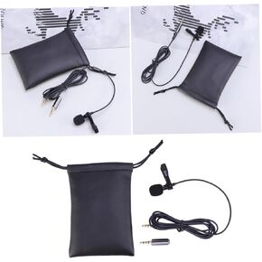 POPETPOP Lavalier Clip Microphone for Interviews Video Conferencing and Podcasting Compact Design with Plated Plug for Enhanced Sound Quality and Versatile Use
