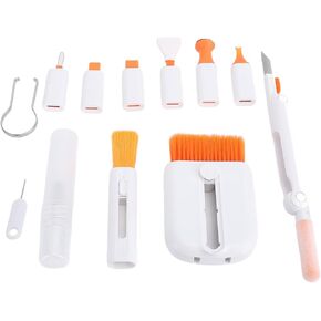 Keyboard Cleaning Kit, Portable 3 in 1 Cleaning Pen Ultra Fine Fiber Cloth Cleaning Liquid Steel Brush Port Label Cleaner Screen Cleaner